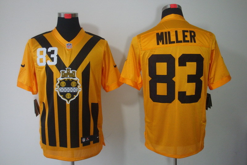 Men's Pittsburgh Steelers Heath Miller #83 Gold Jersey